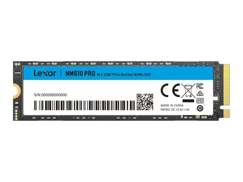 Lexar NM610PRO 500GB Gen3x4 3300/1700MB/sn NVMe PCIe M.2 SSD Disk (LNM610P500G-RNNNG)
